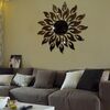 Girasole Specchio Wall Sticker Camera: Soggiorno decorazione adesivi murali (nero)