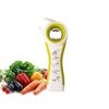 Utensile da cucina apribottiglie in plastica multifunzionale 5 in 1 (bianco e verde)