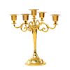 Candeliere retrò Decorazione per la casa Soggiorno Caffè Ristorante a tema Gioielli Cena a lume di candela Puntelli Regali, Stile: Gold-5 Arms
