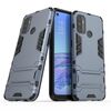 Per OPPO A53 Custodia protettiva antiurto per PC + TPU con supporto invisibile (blu navy)