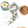 Daisy Leaf Artificial Flower Vine Interior Background Wall Window Decoration, Lunghezza: 1,75 m (rosa)