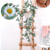 Daisy Leaf Artificial Flower Vine Interior Background Wall Window Decoration, Lunghezza: 1,75 m (azzurro cielo)