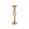 Decorazione per oggetti di scena per matrimonio con candelabro in ferro battuto placcato oro, dimensioni: 48 cm