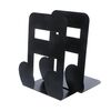 2 PCS Note musicali Fermalibri in metallo Supporto in ferro Supporto da scrivania Stand per libri (Sedicesimo nero)