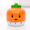 Creativo Cartoon Fruit Shape Multi-Function Rotary Timer Learning Work Efficiency Time Manager (Carota)