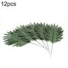 12 PCS Artificiale Falso Monstera Palma Foglia di plastica verde