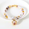 4 pezzi Lucky Cat Copper Bell Regolabile Pet Cat Dog Collare Collana, Taglia: S 20-25 cm (Shiba Inu bianco)