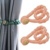 1 paio di cravatte con fibbia magnetica per tende (rosa)
