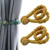 1 paio di cravatte a torsione con fibbia magnetica per tende (Golden King)