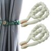 1 paio di cravatte con fibbia magnetica per tende (bianco sporco)