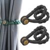 1 paio di cravatte con fibbia magnetica per tende (grigio scuro)