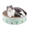 Lettino giocattolo per affilare gli artigli del gatto ondulato rotondo, colore: verde 32x32x6cm