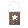 2 PCS 120211 San Valentino Atmosfera Lampada Portacandele Decorazione da bar Decorazione domestica per feste Tazza di candela in legno di cera di tè (Cinque stelle)