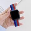 Cinturino milanese a quattro colori per Apple Watch Ultra 49 mm / Serie 8 e 7 45 mm / SE 2 e 6 e SE e 5 e 4 44 mm / 3 e 2 e 1 42 mm (viola blu rosso argento)