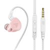 QKZ AK6-x 3,5 mm Auricolare auricolare auricolare con microfono con microfono, lunghezza del cavo: circa 1,2 m (fiore di ciliegio rosa)