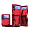 Per Samsung Galaxy Z Flip3 5G Super V Armatura PC + custodia antiurto TPU con supporto invisibile (rosso)