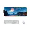 300x350x3mm F-01 Gomma Trasferimento termico RGB Luminoso Pad Mouse antiscivolo (Picco di neve)