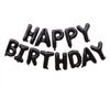 2 PCS 16 pollici Happy Birthday Letter Pellicola di alluminio Palloncino per feste di compleanno Decorazione Decorazione Specifica: (Versione USA Nero)