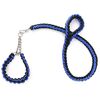 Cinturino per cani Cintura intrecciata Pet PET Guinzaglio a prova di esplosione, Dimensioni: M (catena blu + nero)
