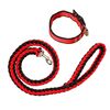 Cinturino intrecciato per cani Cintura intrecciata Pet Guinzaglio a prova di esplosione, Dimensioni: M (Collar Rosso + Nero)