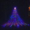 10LM 350 LED Star Waterfall Light Noth Christmas Tree Lights Outdoor Meteor Light, Plug Specs: Spina UE (luce RGB)