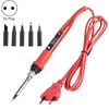TEMPERATURA LCD METALLICA LCD Regolazione Saldatore e saldatore Set Set Set di saldatura elettrica Strumento di saldatura per saldatura elettrica (220 V Plug EU Plug Nero Testa rossa)