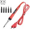 Set di saldatura a regolazione della temperatura LCD metallica Set di saldatura per saldatura per saldatura elettrica Strumento di saldatura per saldatura elettrica (110 V Pluppo US Black Head Red)