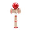 Classico giocattolo di abilità in legno Kendama con cordino extra, dimensioni: 13,5 x 5,5 cm (rosso)