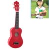 HM100 Strumento di illuminazione musicale per bambini Ukulele in tiglio da 21 pollici (rosso)