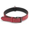 Collare in pelle a doppio strato di Jinmaohou, specifica: XS 34x1.7cm (rosso)