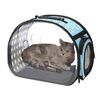 Pacchetto di uscita della capsula dello spazio trasparente dell'animale domestico, Dimensioni: Piccolo (Blu)