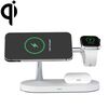 X452 3 in 1 Caricabatterie multifunzionale da 15W wireless con funzione luce notturna (bianco)