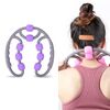 Massaggiatore per gambe a forma di anello con otto rulli rotondi per allenamento yoga (viola)
