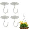 4 PZ Gancio da soffitto in ferro Balcone Basket Gancio Gancio Gancio Abiti da parete Gancio (Bianco)