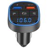 QC3.0 Carica veloce Auto Bluetooth Player Player Auto FM Trasmettitore (nero)
