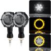 2 PCS PE-ZSD-174 MOTORE MOTORCYCLE Modalità di rotazione LED LED a due colori Modificata Light Signal Light (giallo + luce bianca)