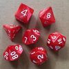 5 Set Creative RPG Game Dice Colorful Multicolor Dice Mixed DND Dice (Red)