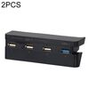 2 PCS estendere gli accessori dell'adattatore USB per la stazione di gioco 4 Slim Console USB Hub 3.0 ad alta velocità