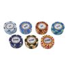 Moneta da casinò professionale da 100 pezzi Texas Hold'em Clay Chips (valore nominale e consegna casuale a colori)
