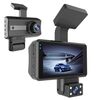 Registratore di guida per Dash Cam per auto con visione notturna a infrarossi HD con doppia fotocamera anteriore e interna