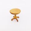 1:12 Mini tavolo rotondo con decorazione per mobili tascabili per casa delle bambole (colore legno)