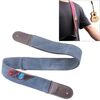Cinturino per chitarra in pelle Cinturino per plettro per chitarra elettrica da cowboy retrò (azzurro)