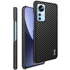 Per Xiaomi 12 versione in vetro/12X/12S versione in vetro IMAK Ruiyi serie in fibra di carbonio PU + cassa del telefono del PC (nero)