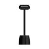 Pettine per cani e gatti per animali domestici Pettine a manico lungo con base (nero)