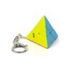 2 PCS Mini portachiavi Magic Cube Decompression Toy Pyramid Keychain