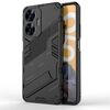 Per Realme C55 Punk Armor 2 in 1 PC + custodia per telefono antiurto in TPU con supporto invisibile (nero)