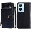 Custodia per cellulare in pelle con cerniera per vivo Y78 Plus 5G (nera)