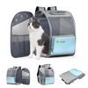 FUNADD Zaino per animali domestici pieghevole e traspirante Spalle per esterni Borsa per gatti (blu)