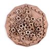 Puzzle irregolare bruciante del cervello ad alta difficoltà di difficoltà di legno (blu scuro)