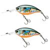 CB034/E 2pcs Laser interno Deep Dive Pesca in mare Rock Fat Fake Bait Plastic Stiff Bait